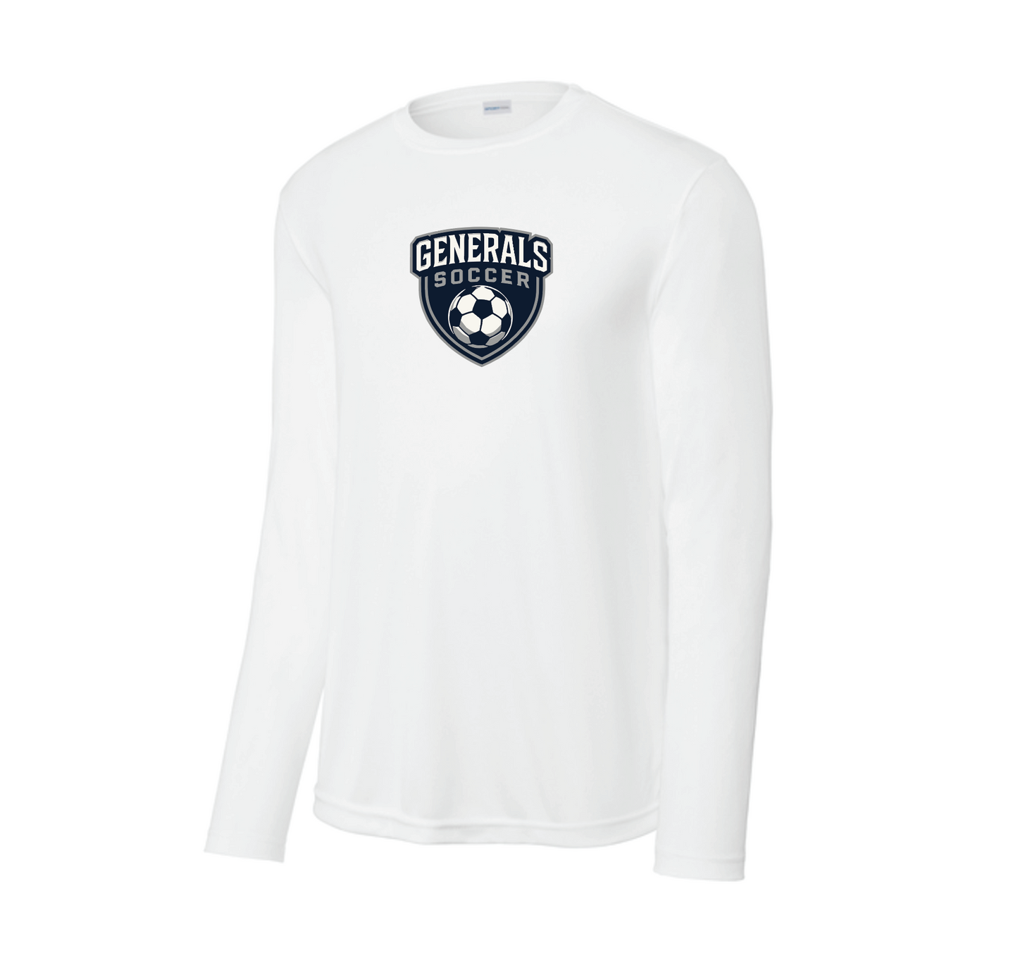 Generals Soccer Long Sleeve Performance T-Shirt - White