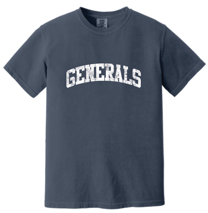Generals Soccer Comfort Colors T-Shirt - Navy