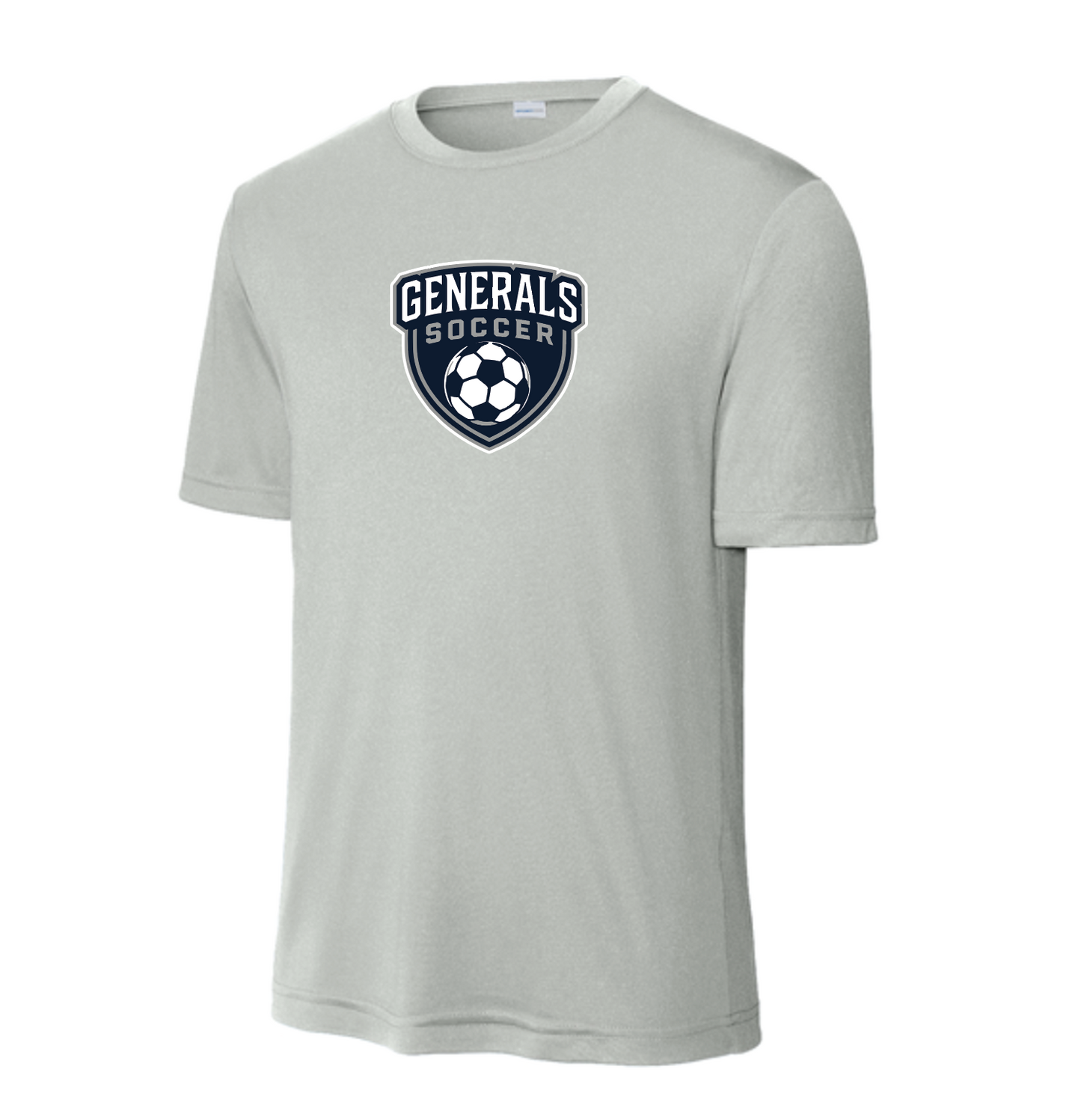 Generals Soccer Short Sleeve Performance T-Shirt - Grey