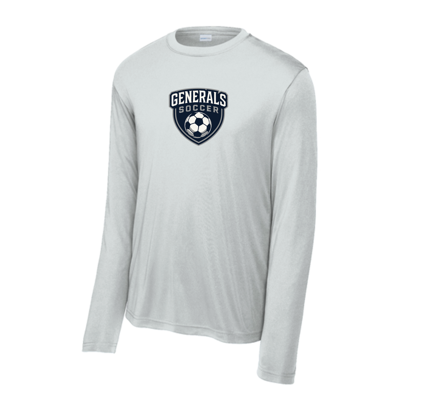 Generals Soccer Long Sleeve Performance T-Shirt - Grey