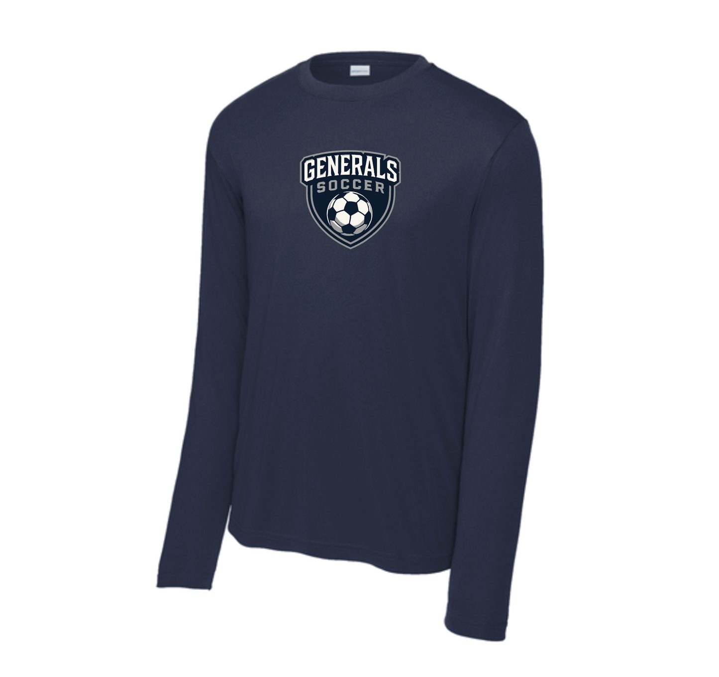Generals Soccer Long Sleeve Performance T-Shirt - Navy