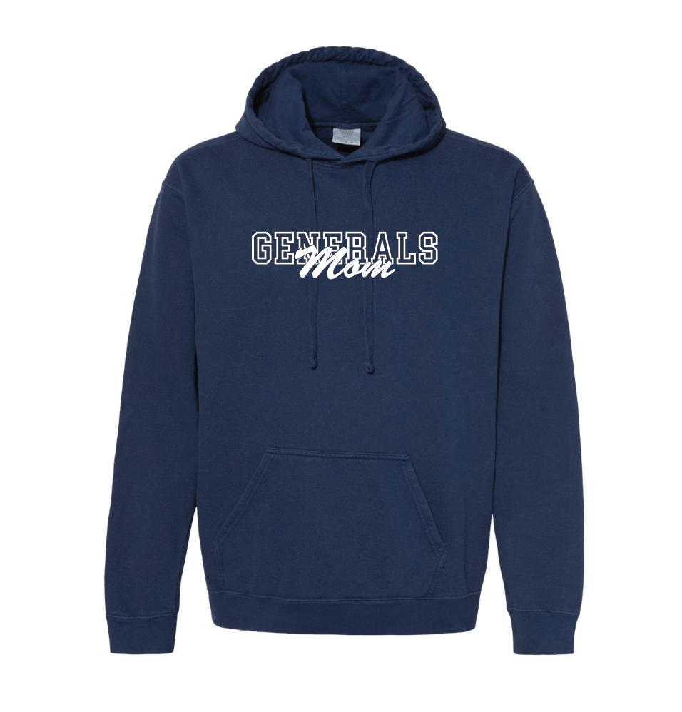 Generals Mom Comfort Colors Hoodie (ADULT) - Cutler School