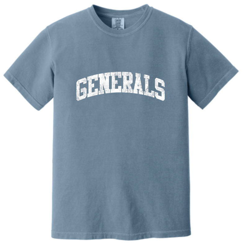 Generals Soccer Comfort Colors T-Shirt - Blue Jean
