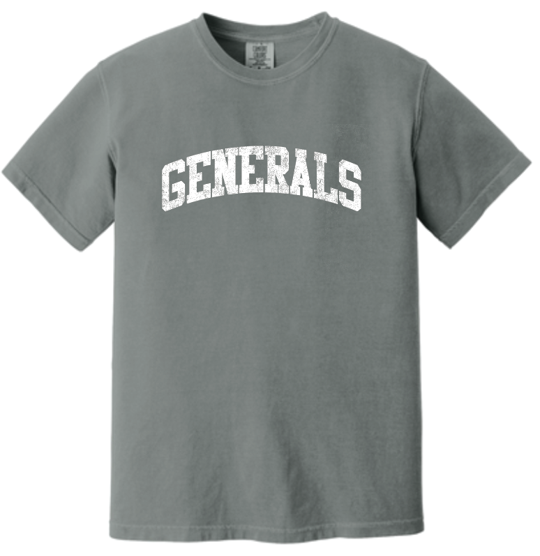 Generals Soccer Comfort Colors T-Shirt - Grey