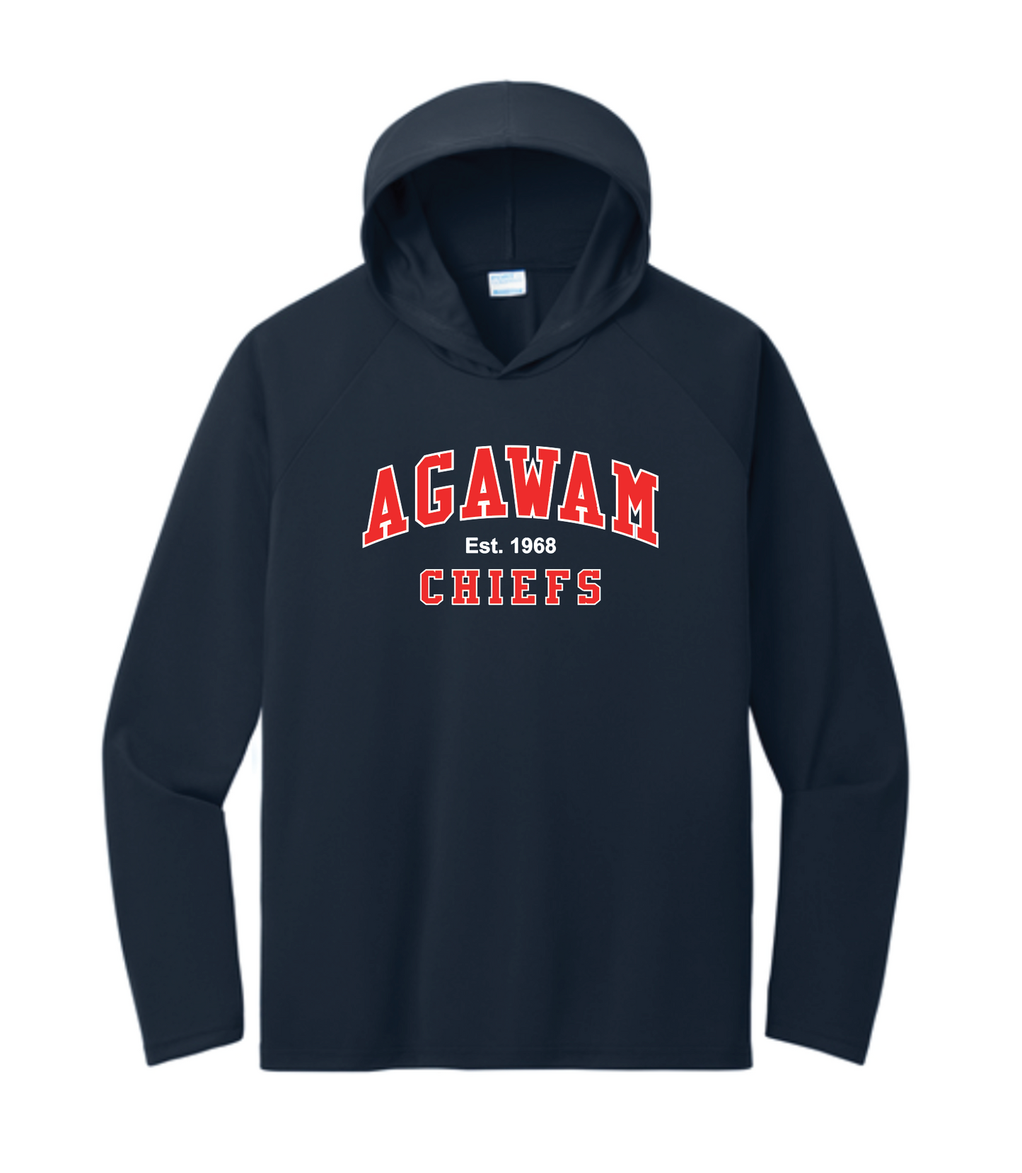 Hooded Long Sleeve Performance T (YOUTH and ADULT) - Agawam Hockey