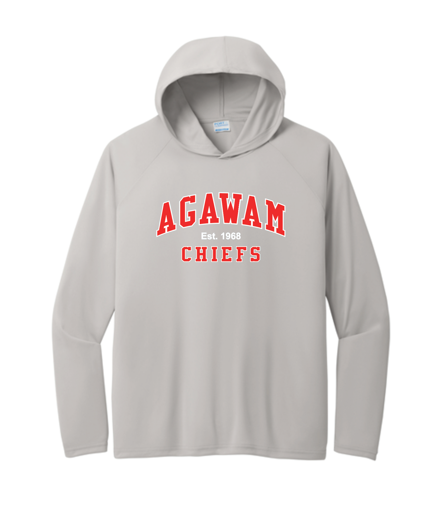 Hooded Long Sleeve Performance T (YOUTH and ADULT) - Agawam Hockey