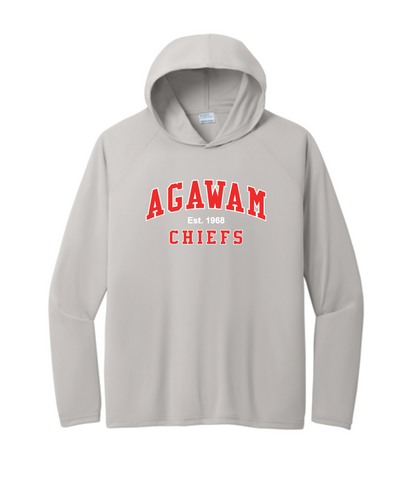 Hooded Long Sleeve Performance T (YOUTH and ADULT) - Agawam Hockey