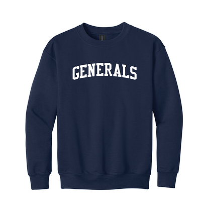 Generals Crewneck Sweatshirts (YOUTH and ADULT) - HW Winthrop Elementary